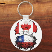 チリChili Canada Tree Roots国旗 キーホルダー (裏面)