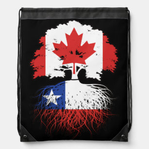 チリChili Canada Tree Roots国旗 ナップサック