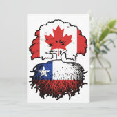 チリChili Canada Tree Roots国旗 招待状 (スタンド正面)
