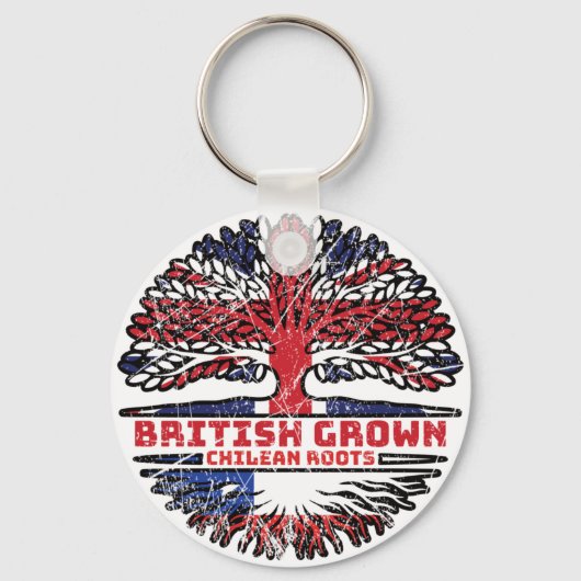 チリChili Uk 統一された Kingdom British Tree Roots キーホルダー (正面)
