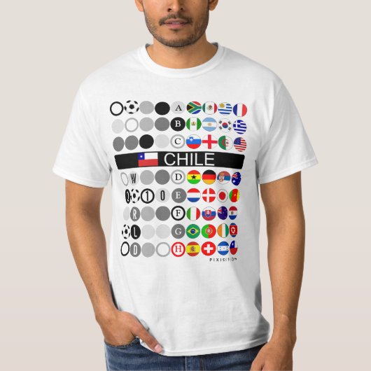 チリW杯HグループがTシャツを指示 Tシャツ (正面)