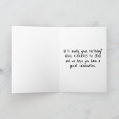 チルおもしろいドヘッドチキン接写フォト カード (内部)