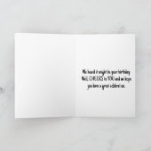 チルおもしろいドヘッドチキン接写フォト カード (内部)