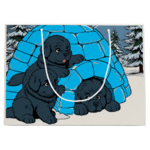 チルすごいニューファンドランドの子犬