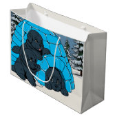 チルすごいニューファンドランドの子犬 ラージペーパーバッグ (正面アングル)