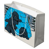 チルすごいニューファンドランドの子犬 ラージペーパーバッグ (裏面アングル)