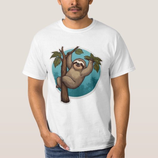 チルなナマケモノ Tシャツ (正面)