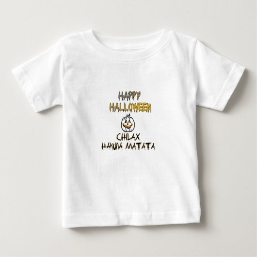 チルアンドリラックスハッピーハローウィンコレクション ベビーTシャツ (正面)