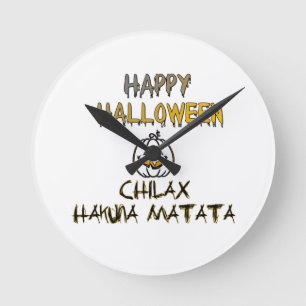 チルアンドリラックスハッピーハローウィンコレクション ラウンド壁時計