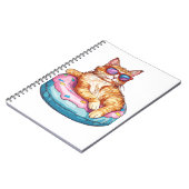 チルキャットサマービーブプールサイドおもしろい子猫 ノートブック (左側)