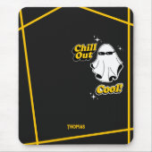 チルクール幽霊サングラスiパッドカ頭が切れるバー マウスパッド (正面)