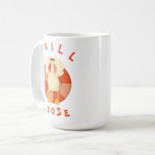 チルグースビーおもしろいクサマーバケーションプールフロート コーヒーマグカップ (正面左)