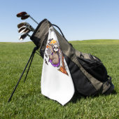 チルスリルハロウィンスロース特大Tシャツ ゴルフタオル (グリーン)