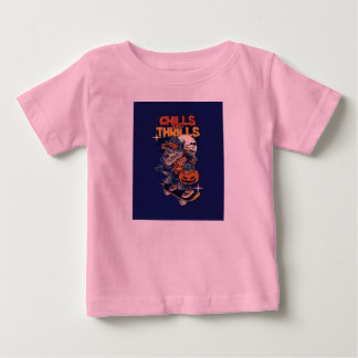 チルズ アンド スリルズ ハロウィン スケートボード ウルフ Tシャツ