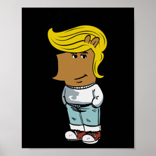 チルトランプチおもしろいルガイ犬ミームトランプウォメンズ ポスター