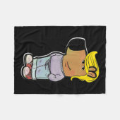 チルトランプミームおもしろいチルガイズミーム フリースブランケット (正面(横))