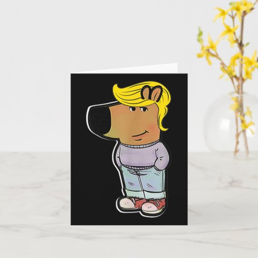 チルトランプ ミーム おもしろい ゆるいお兄さんたち ミーム カード (黄色い花)