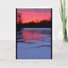 チルトン湖の夕焼け どんな行事にも使えるカード カード