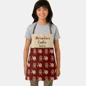 チルドレンおもしろいホリデークッキーベーキングオールオーバープリント エプロン (インサイチュ)