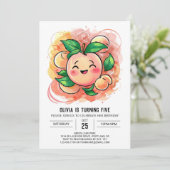 チルドレンお洒落ズピーチ誕生日 招待状 (スタンド正面)