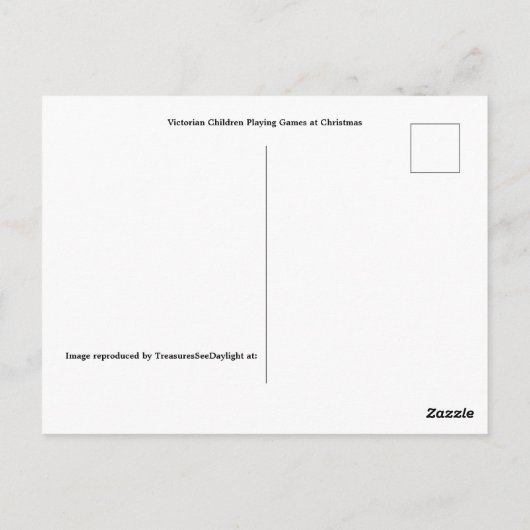 チルドレンアットクリスマスパーティービンテージイメージ ポストカード (裏面)