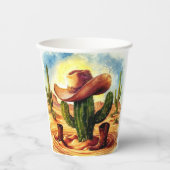 チルドレンカラフルズカウボーイ誕生日 紙コップ (正面)