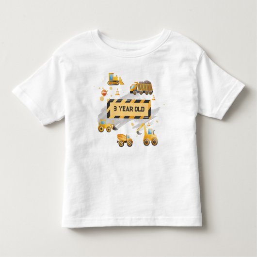 チルドレンズカワイイ建築誕生日 トドラーTシャツ (正面)
