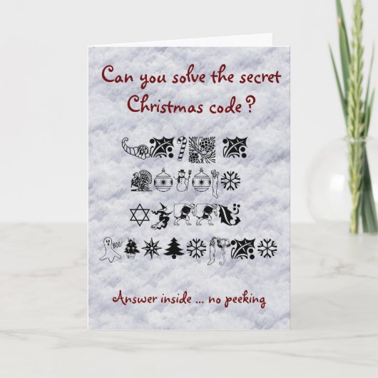 チルドレンズクリスマスパズルゲームカード シーズンカード (正面)