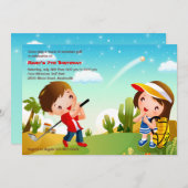 チルドレンズゴルフ招待状 招待状 (正面/裏面)