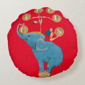 チルドレンズサーカステーマ子供部屋デコール ラウンドクッション (裏面)