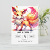 チルドレンズシックキツネ誕生日 招待状 (スタンド正面)