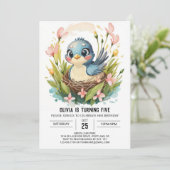 チルドレンズフォレストバード誕生日 招待状 (スタンド正面)