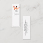 チルドレンズブック作家お洒落キツネクロウブックマーク スキニー名刺 (正面/裏面)