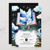 チルドレンズボホストーリお洒落ブック誕生日 招待状 (正面/裏面)