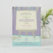 チルドレンズ・アート・バースデー・パーティーの招待 招待状 (スタンド正面)