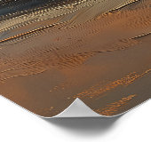 チルドレン飛んでいるズカイトアットサンセット – 鮮やかビーチ ポスター (角)