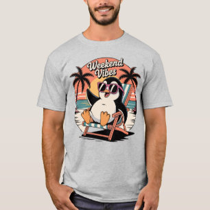 チルペンギン – ウィークエンドバイブ Tシャツ
