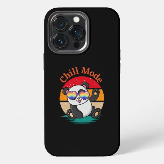 チルモードパンダ iPhoneケース (裏面)