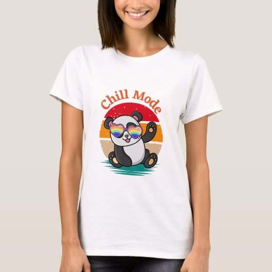 チルモードパンダ Tシャツ (正面)