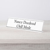 チルモード白おもしろい色 デスクネームプレート (正面)