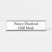 チルモード白おもしろい色 デスクネームプレート (正面)