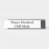 チルモード白おもしろい色 デスクネームプレート (正面)