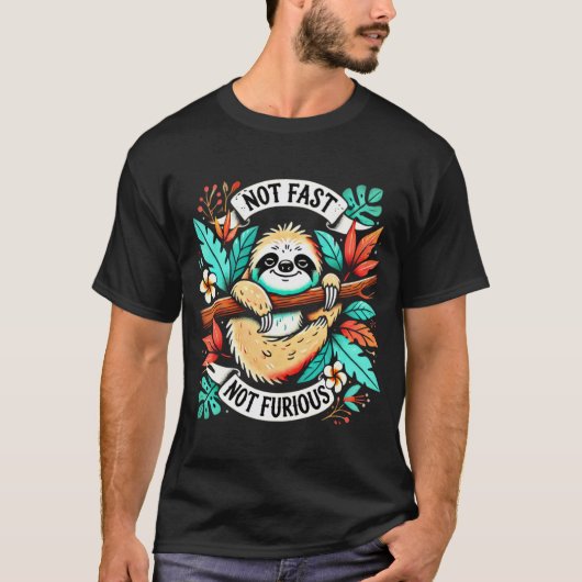 チルモード起動 - ナマケモノTシャツ Tシャツ (正面)
