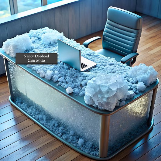 チルモード黒おもしろい色 デスクネームプレート