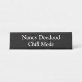 チルモード黒おもしろい色 デスクネームプレート (正面)