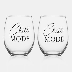 チルモード： リラックスVibes ステムなしワイングラス
