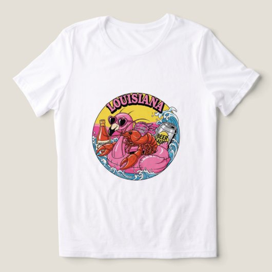 チルルイジアナCrawfish & Beer Tee!☀️🍹 トライブレンドＴシャツ (デザイン正面)