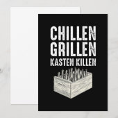 チルングリルカステンキルエン BBQ バーベキューシェフグリ 招待状 (正面/裏面)