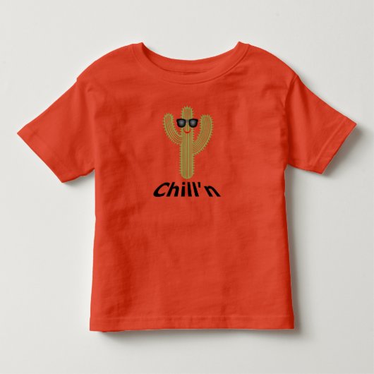 チルン カクタス デザイン - 幼児用 ファイン ジェーシィー T シャツ (正面)