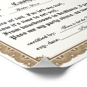 チル免許及び除おもしろい職証明書 ポスター (角)